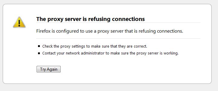firefox refusing connections firefox refusing connections